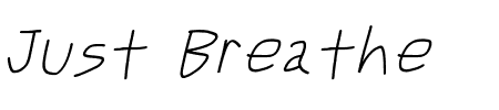 Just Breathe ObliqueFour Schriftart