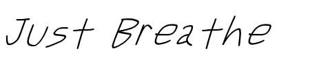 Just Breathe ObliqueSeven Schriftart