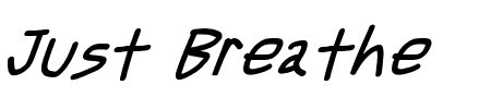 Just Breathe Bold ObliqueSeven Schriftart