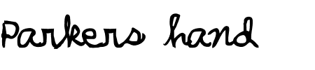 Parkers Hand Bold Schriftart