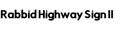 TTF: Rabbid Highway Sign II Schriftart