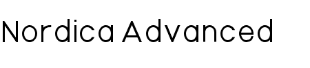 Schriftart Nordica Advanced: Mehr Infos & Vorschau Generator TTF: Nordica Advanced Schriftart