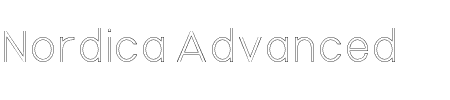 Schriftart Nordica Advanced Outline: Mehr Infos & Vorschau Generator TTF: Nordica Advanced Outline Schriftart