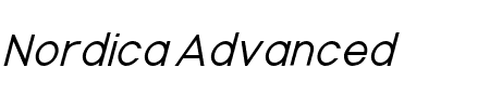Nordica Advanced Oblique Schriftart