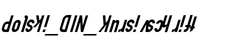 Schriftart Polski DIN Kursivschrift: Mehr Infos & Vorschau Generator TTF: Polski DIN Kursivschrift Schriftart