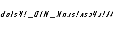 Polski DIN Kursivschrift Breit Schriftart