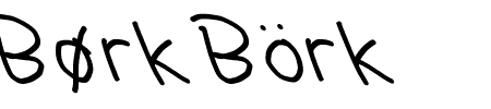 Bork Bork Opposite Oblique Schriftart