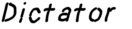 Dictator Italic Schriftart