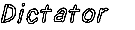 Dictator Stencil Schriftart