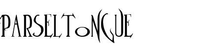 Schriftart Parseltongue: Mehr Infos & Zeichen Übersicht TTF: Parseltongue Schriftart