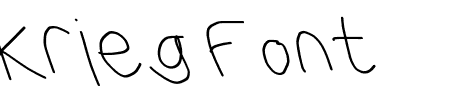 Krieg Font Opposite Oblique Schriftart