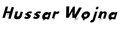 Hussar Wojna 3 Oblique Schriftart