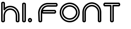 Hi. Outline Schriftart