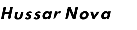 Hussar Nova Italic Schriftart