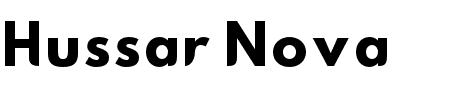 Hussar Nova Bold Schriftart