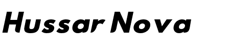 Hussar Nova ExtraBold Italic Schriftart