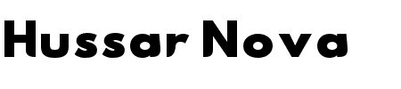 Hussar Nova Black Schriftart