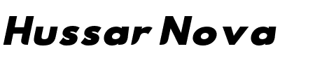 Hussar Nova Black Italic Schriftart