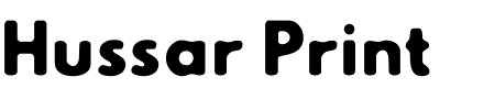Hussar Print B Schriftart