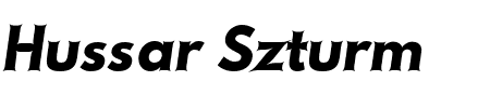 Hussar Szturm Oblique Schriftart