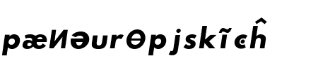 Hussar Paneuropjskich Lowercase Oblique Schriftart