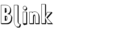 Blink 3D Schriftart