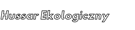Hussar Ekologiczny 1 Oblique Schriftart