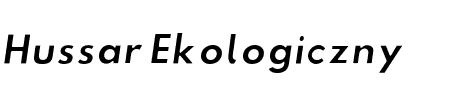 Hussar Ekologiczny 2 Oblique Schriftart
