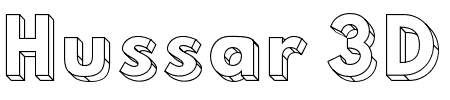 Hussar 3D Two Schriftart