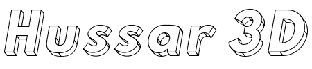 Hussar 3D Two Italic Schriftart