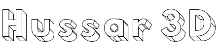 Hussar 3D Four Schriftart