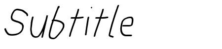 Subtitle Italic Schriftart