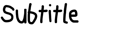 Subtitle Bold Schriftart