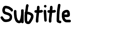 Subtitle Heavy Schriftart