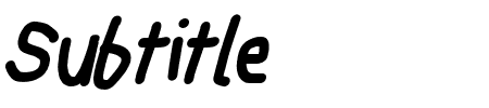 Subtitle Heavy Italic Schriftart