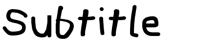 Subtitle Quirky Bold Schriftart
