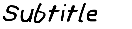 Subtitle Quirky Bold Italic Schriftart