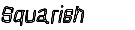 Squarish Fog Italic Schriftart