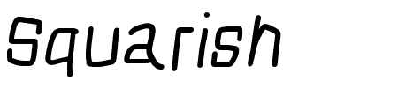 Squarish Bold Italic Schriftart
