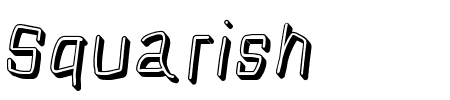 Squarish Shadow Italic Schriftart
