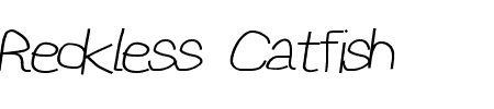 Reckless Catfish Wide Italic Schriftart
