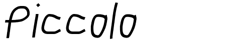 Piccolo Oblique Schriftart