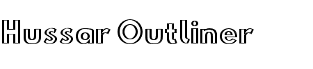 Schriftart Hussar Outliner: Mehr Infos & Vorschau Generator TTF: Hussar Outliner Schriftart