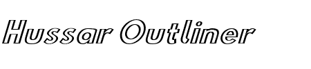 Hussar Outliner Oblique Schriftart