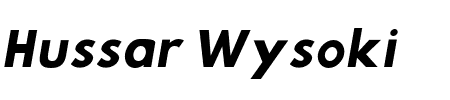 Hussar Wysoki Oblique Schriftart