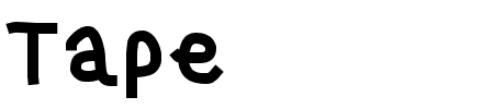 Schriftart Tape: Mehr Infos & Vorschau Generator TTF: Tape Schriftart