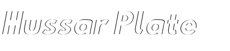 Hussar Plate Oblique Schriftart