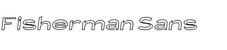 Fisherman Sans Net Oblique Schriftart