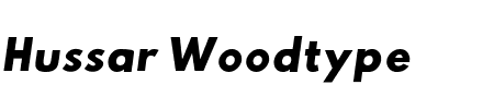 Hussar Woodtype Black Oblique Schriftart