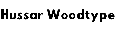 Hussar Woodtype SemiBold Schriftart